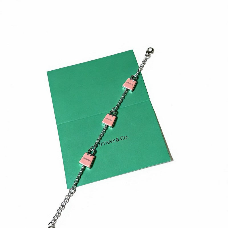 18K Return to Tiffany & Co. Pink Bag Bracelet