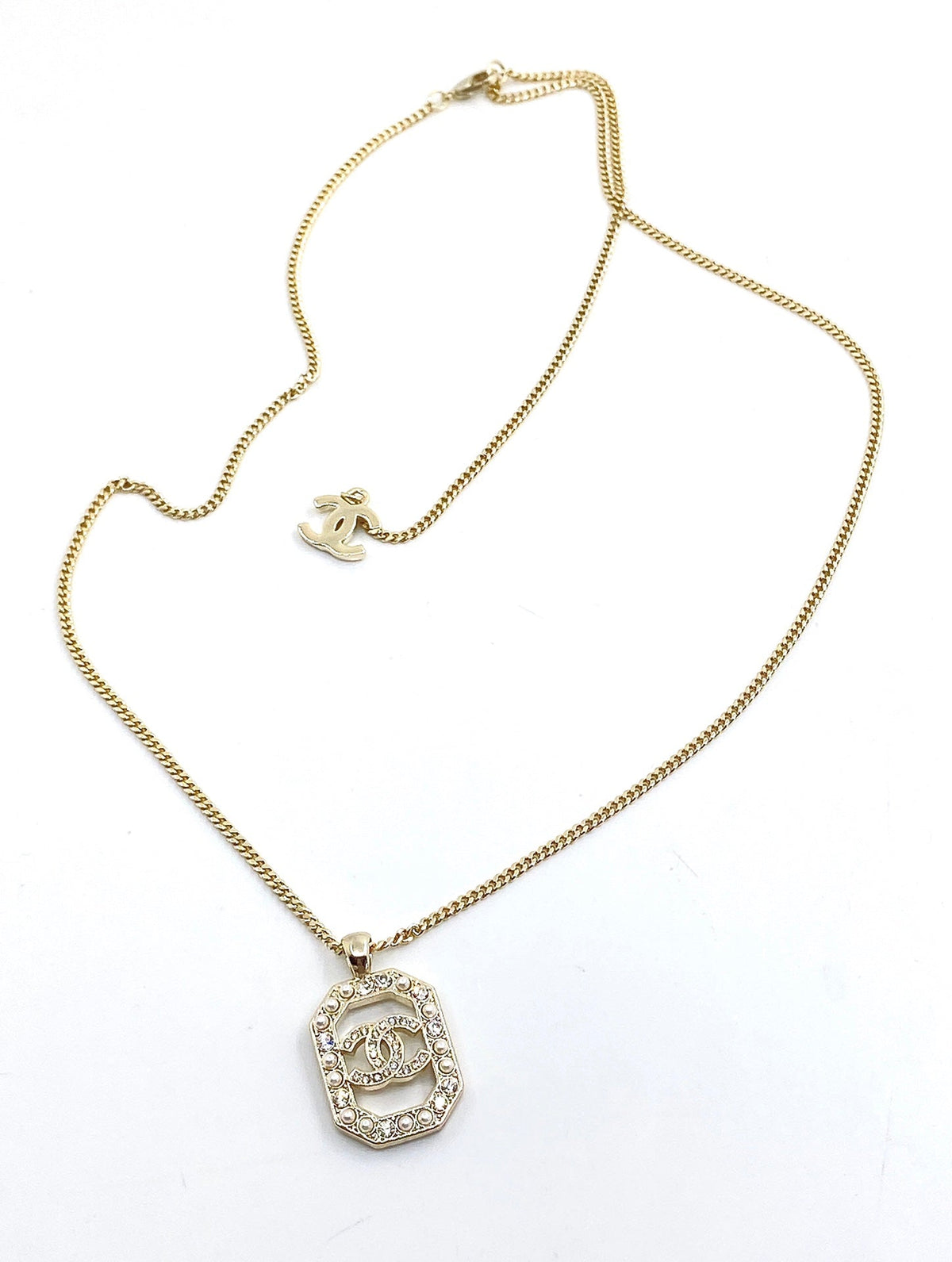 18K Chanel Perfume Bottle Chain Necklace