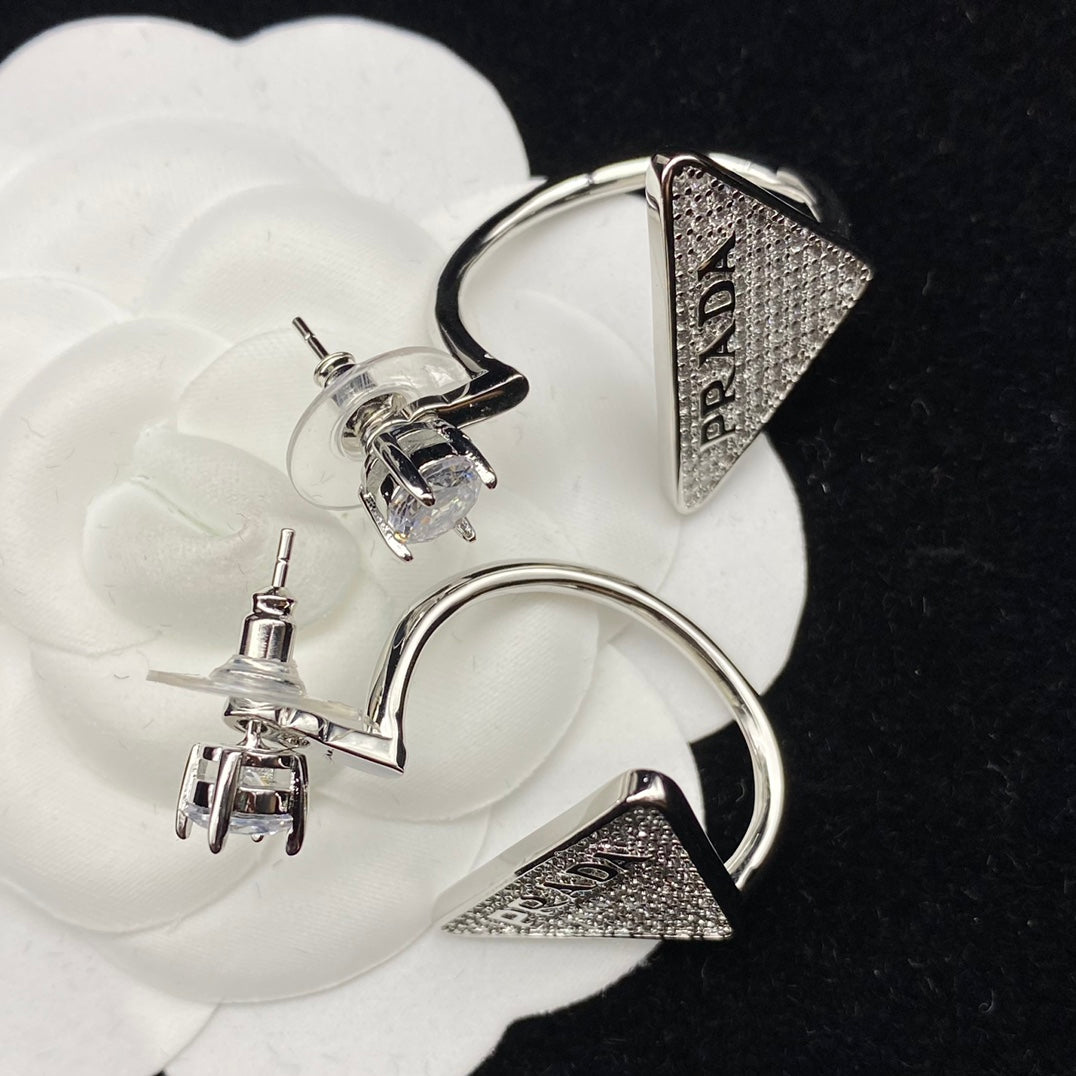 18K Prada Diamond Earrings