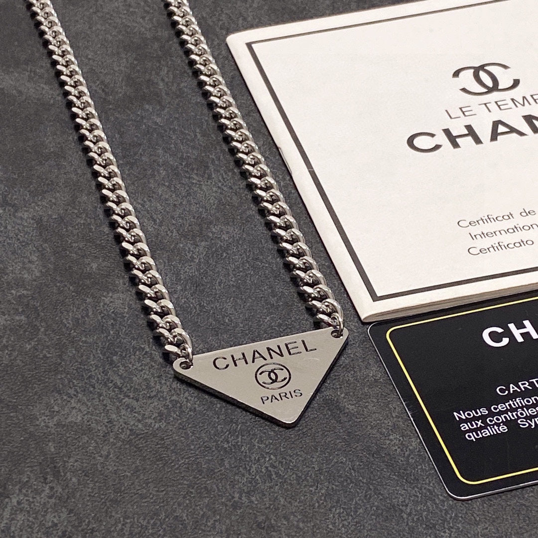 18K Chanel Triangle Necklace