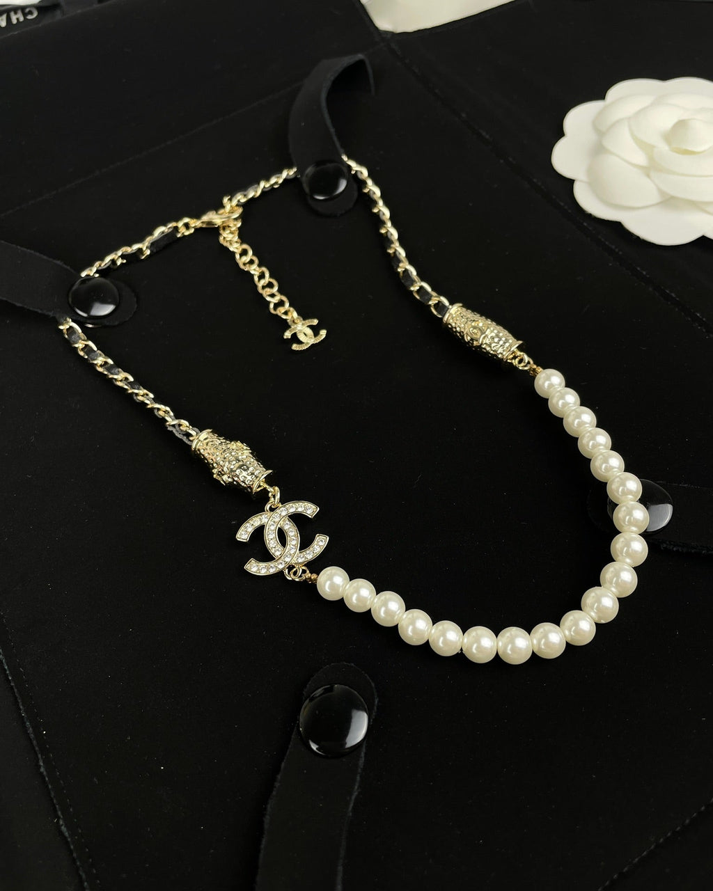18K Chanel Crystals Choker Necklace