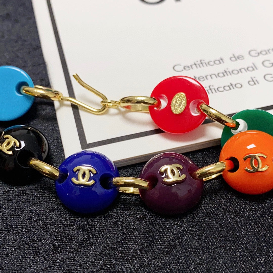 18K Chanel Color Beads Necklace