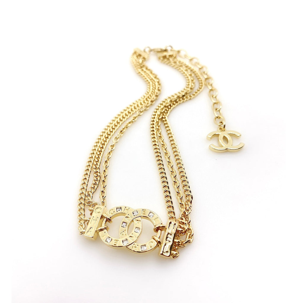 18K Chanel Chain Choker Necklace