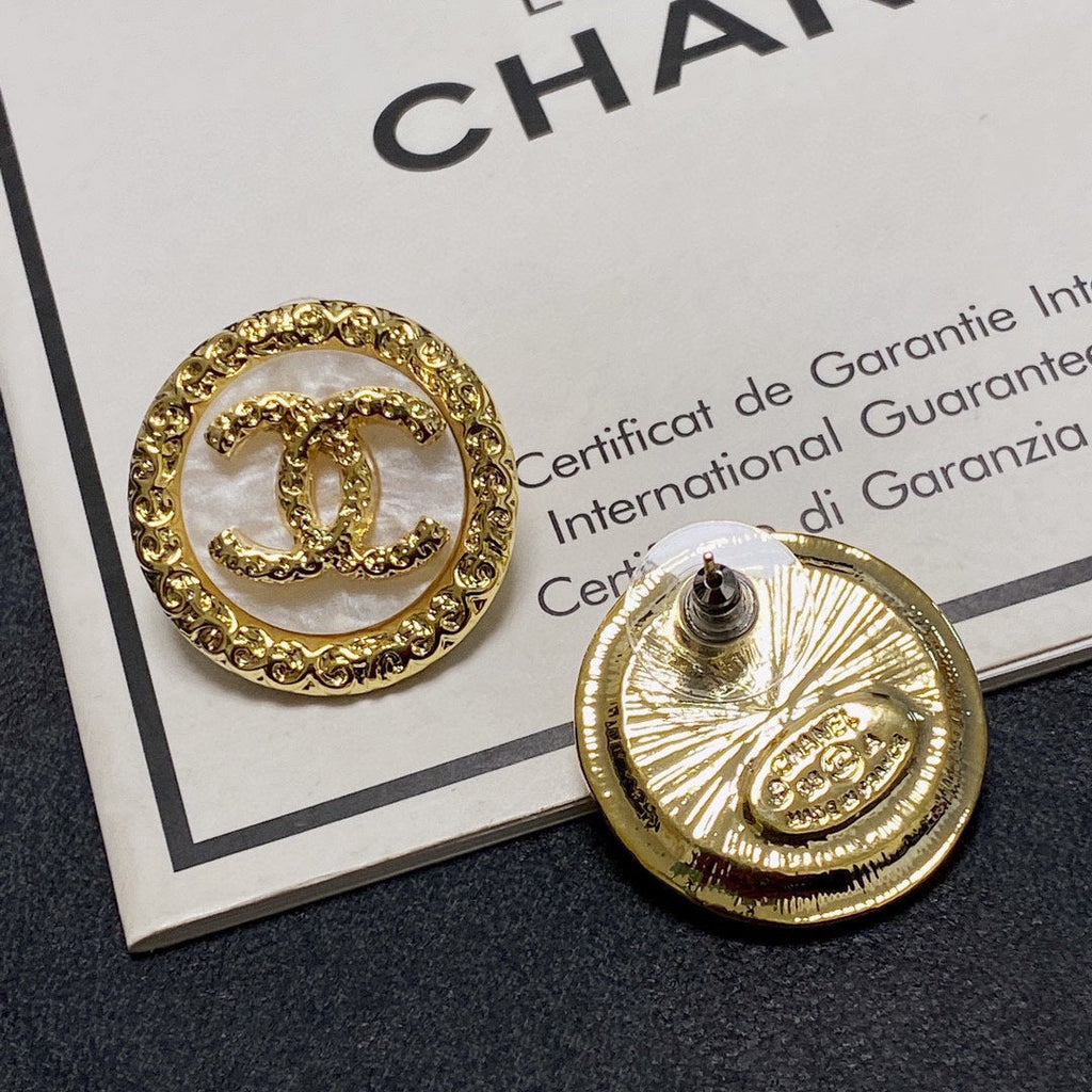 18K Chanel Crystal Earrings