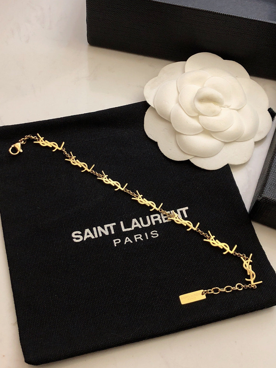 18K Saint Laurent YSL Mini Cassan Bracelet