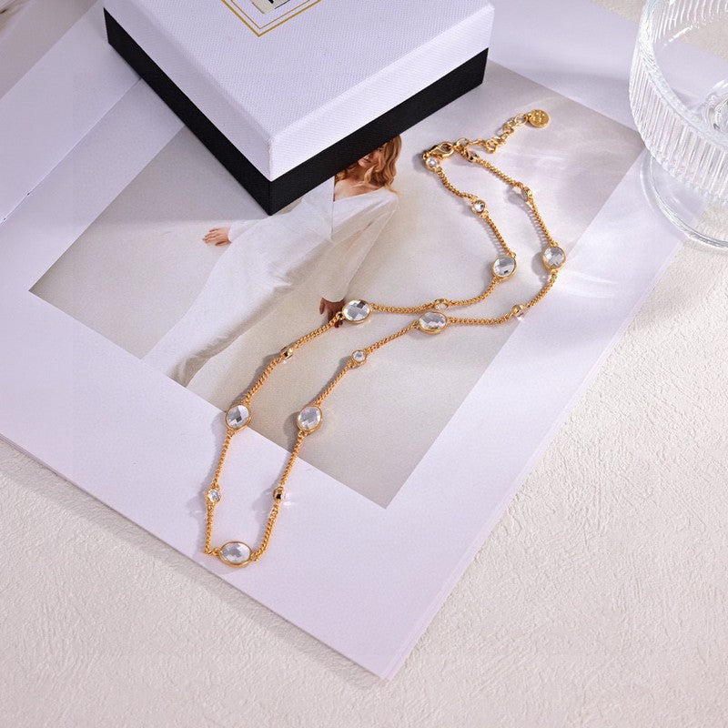 18K Miu Miu Metal Crystals Bracelet