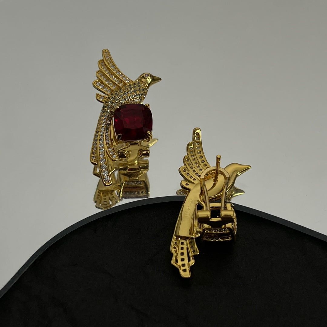 18K Tiffany & Co. Bird Diamonds Earrings