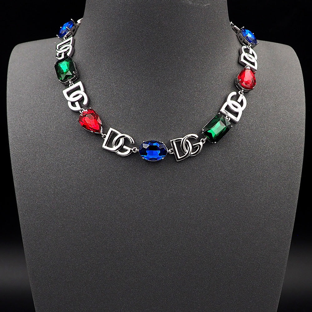 18K Dolce & Gabbana DG Crystals Choker Necklace