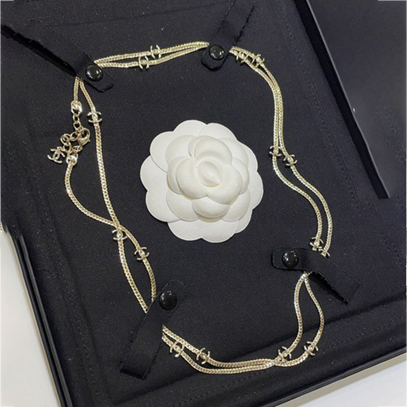 18K Chanel 24B Flowers Long Necklace