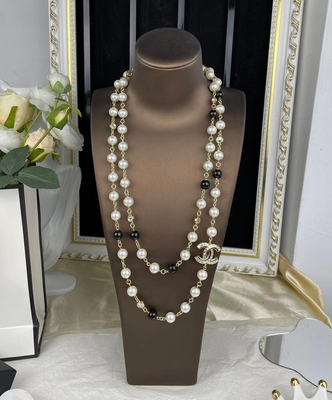 18K Chanel 23S Long Pearls Necklace