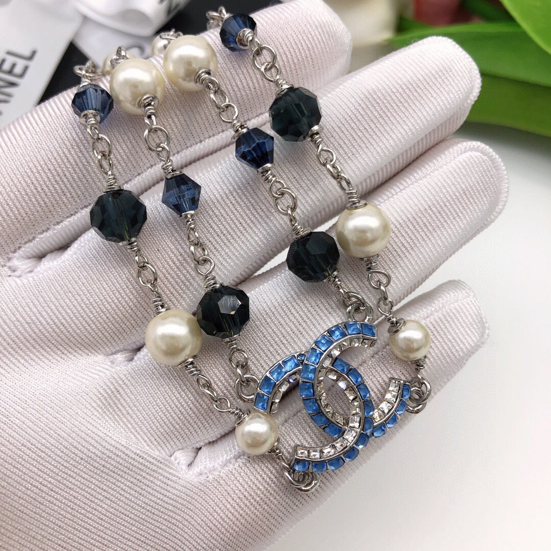 18K Chanel Blue Resin Necklace