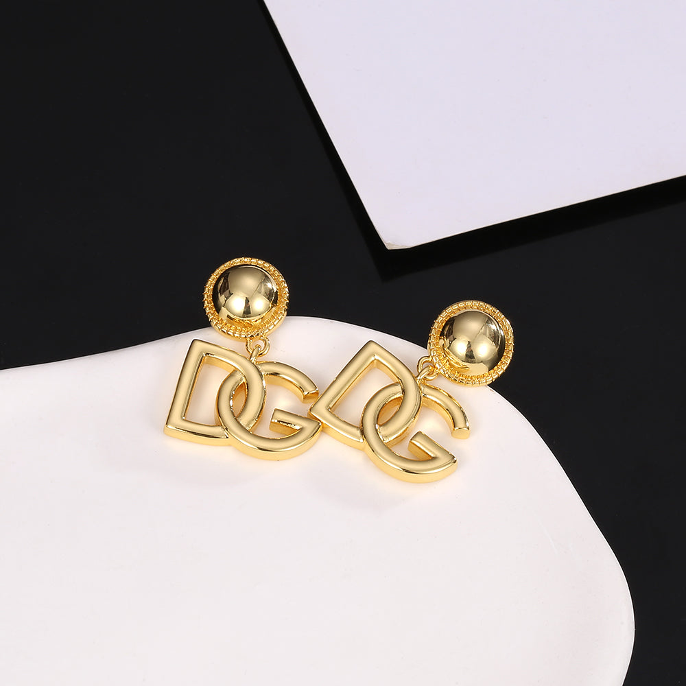 18K Dolce & Gabbana DG Gold Earrings