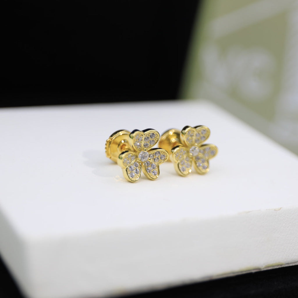 18K Yellow Gold Van Cleef & Arpels Frivole Small Model Earrings