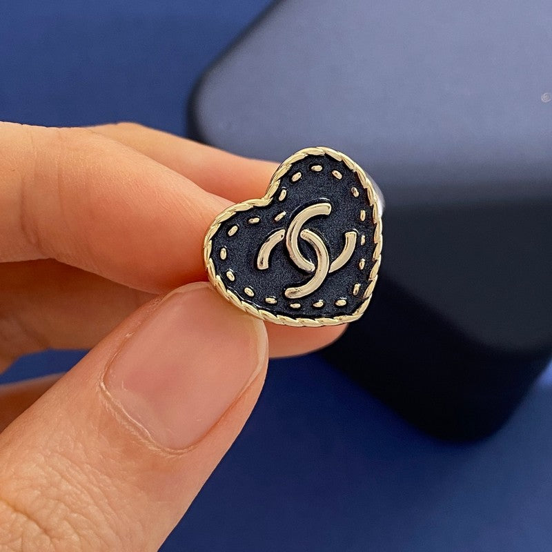 18K Chanel Black Open Ring