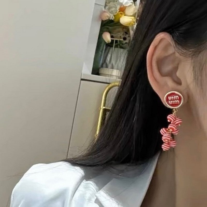 18K Miu Miu Blue & Pink Ball Earrings