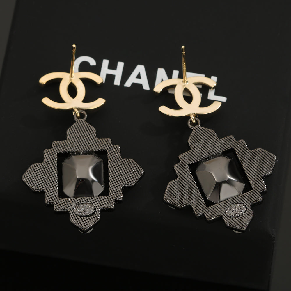 18K Chanel Crystal Earrings