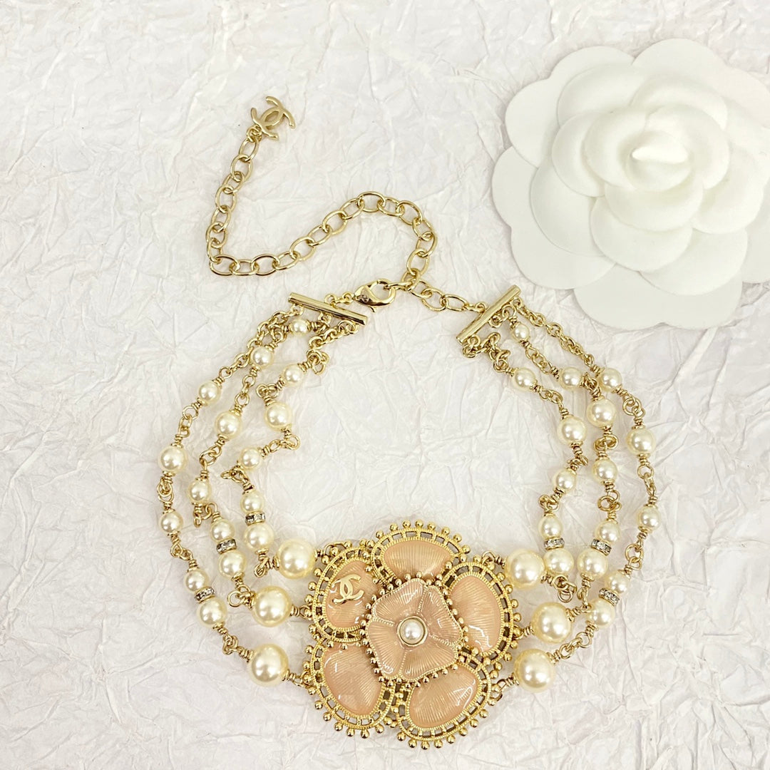 18K Chanel Camellia Choker Necklace