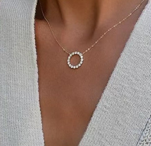 18K Tiffany & Co. Circle Diamonds Necklace