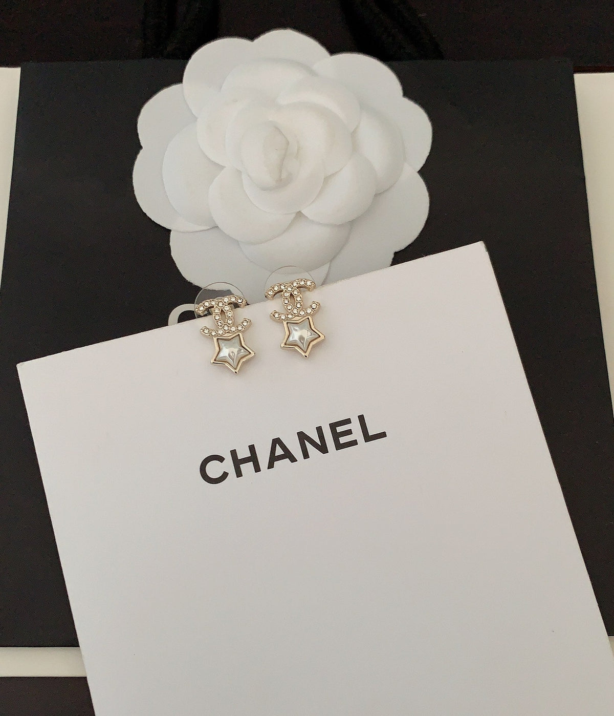 18K Chanel Star Crystals Earrings