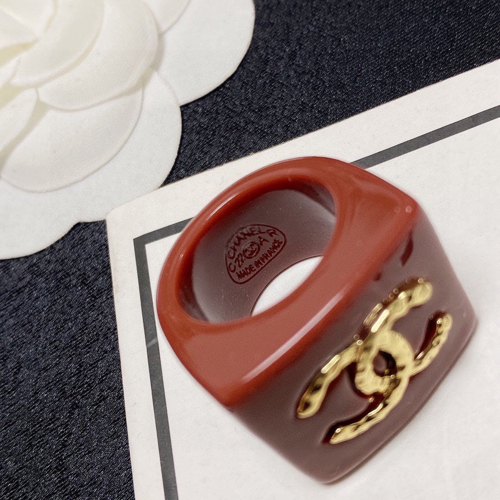 18K Chanel Vintage Red Ring