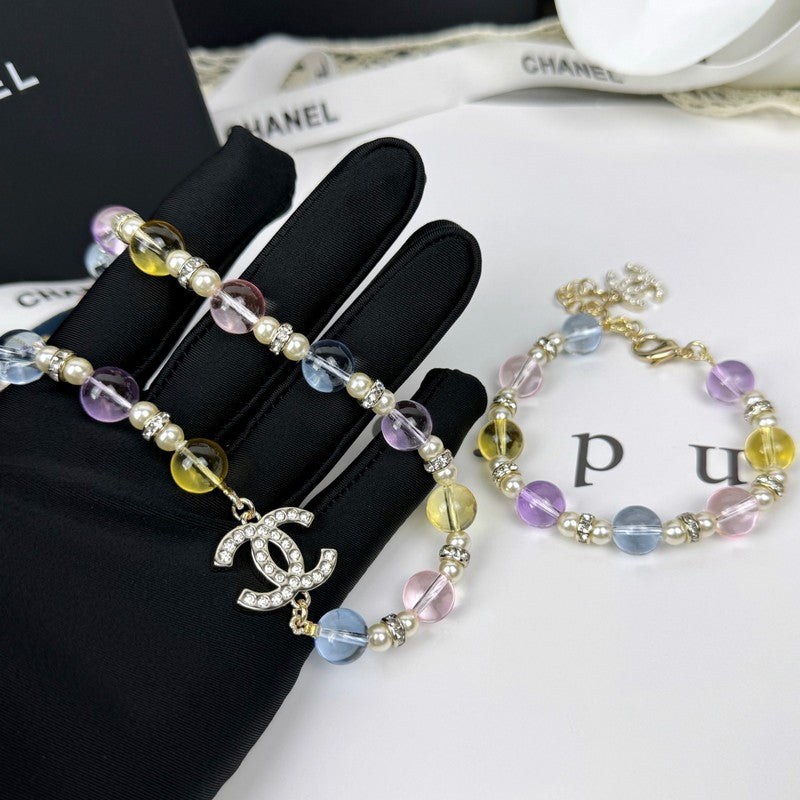18K Chanel 26C Color Crystal Necklace