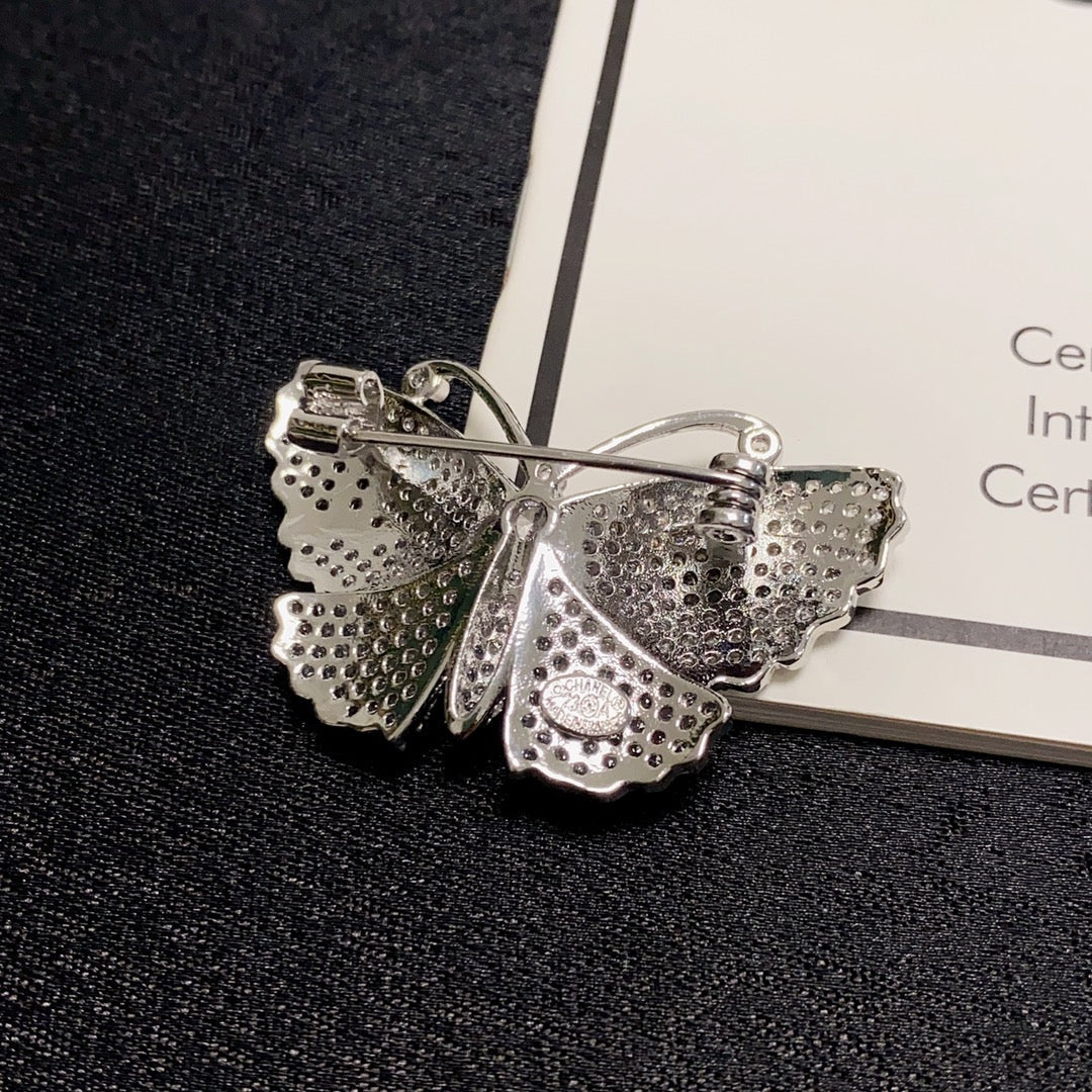 18K Chanel Butterfly Diamonds Brooch