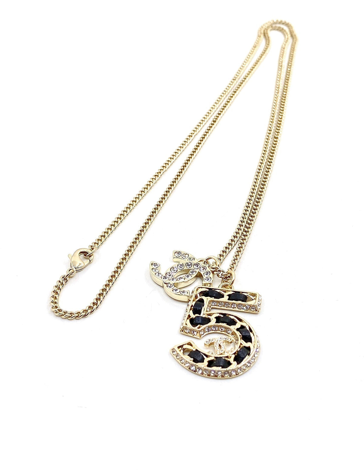 18K Chanel No.5 Chain Necklace