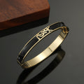 18K Saint Laurent YSL Black Bracelet