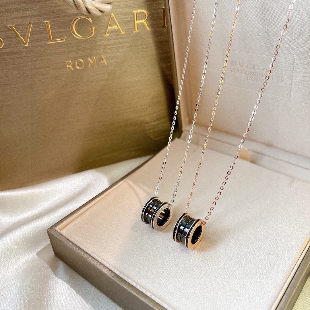 18K BVLGARI B.ZERO1 Black Ceramic Necklace