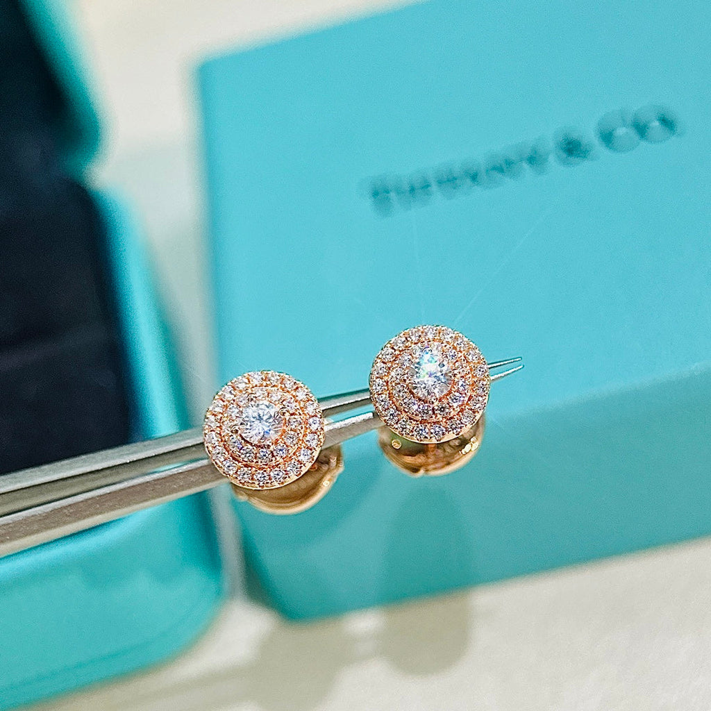 18K Tiffany & Co. Soleste Diamonds Rose Gold Earrings