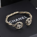 18K Double Chanel Open Bracelet
