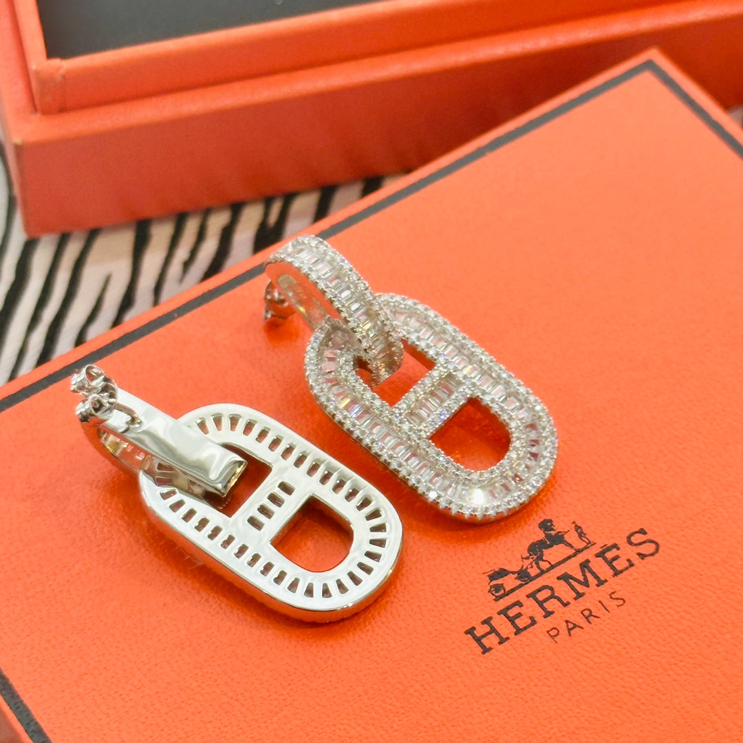 18K Diamonds Hermès Earrings