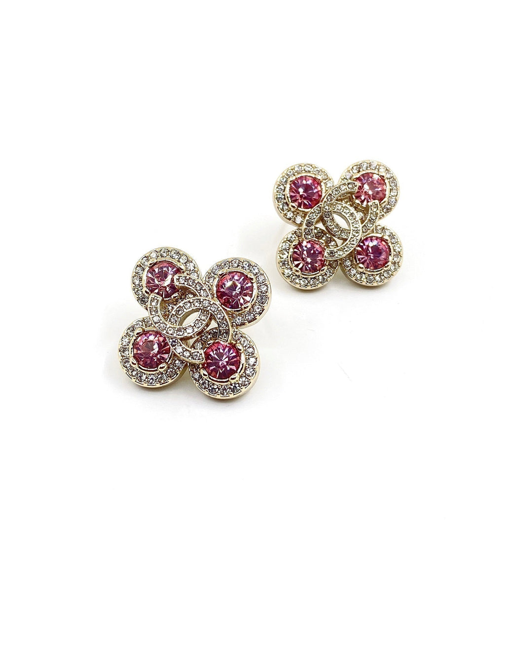 18K Chanel Pink Diamonds Earrings