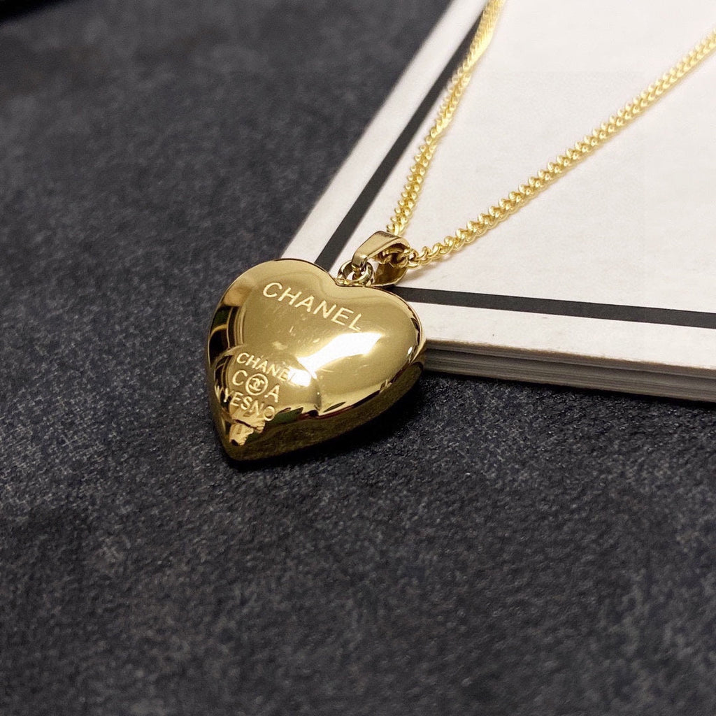 18K Chanel Blue Heart Necklace