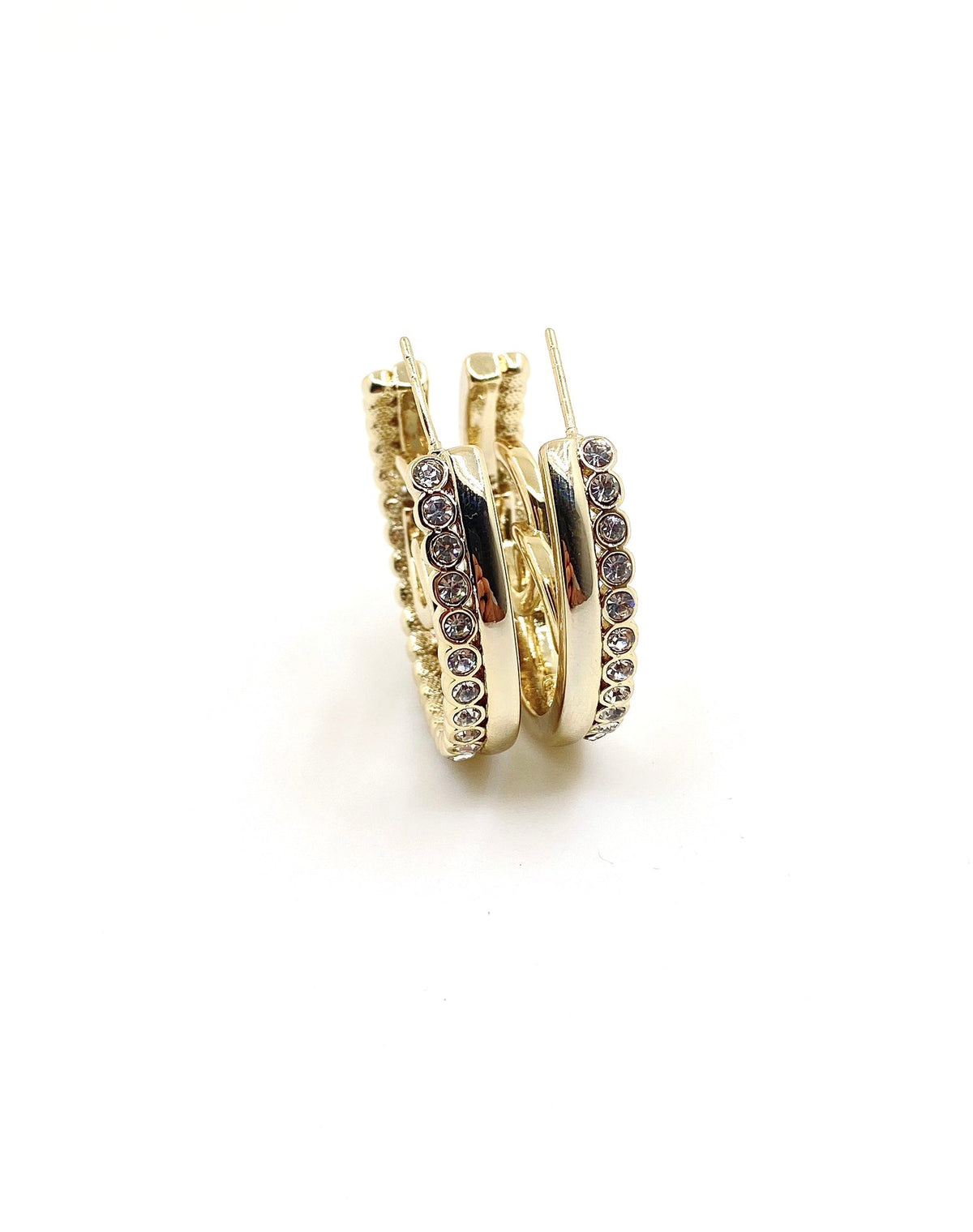 18K Chanel Circle Crystals Earrings