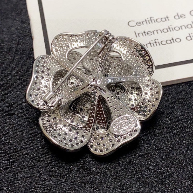 18K Chanel Full Diamond Camellia Brooch