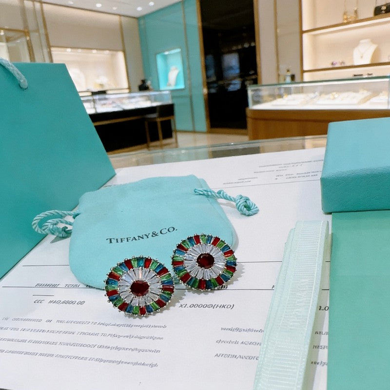 18K Tiffany & Co. Color Crystal Earrings