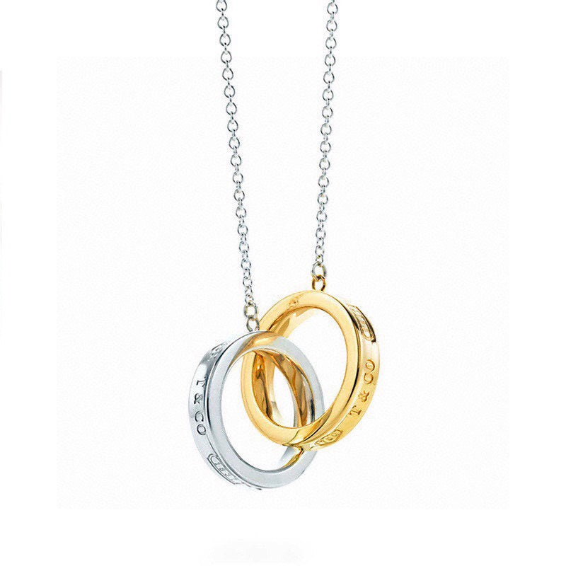 18K Tiffany & Co. 1837 Interlocking Circles Pendant Necklace