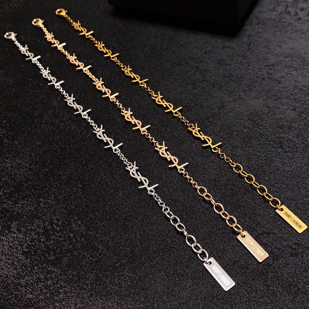18K Saint Laurent YSL Mini Cassan Bracelet