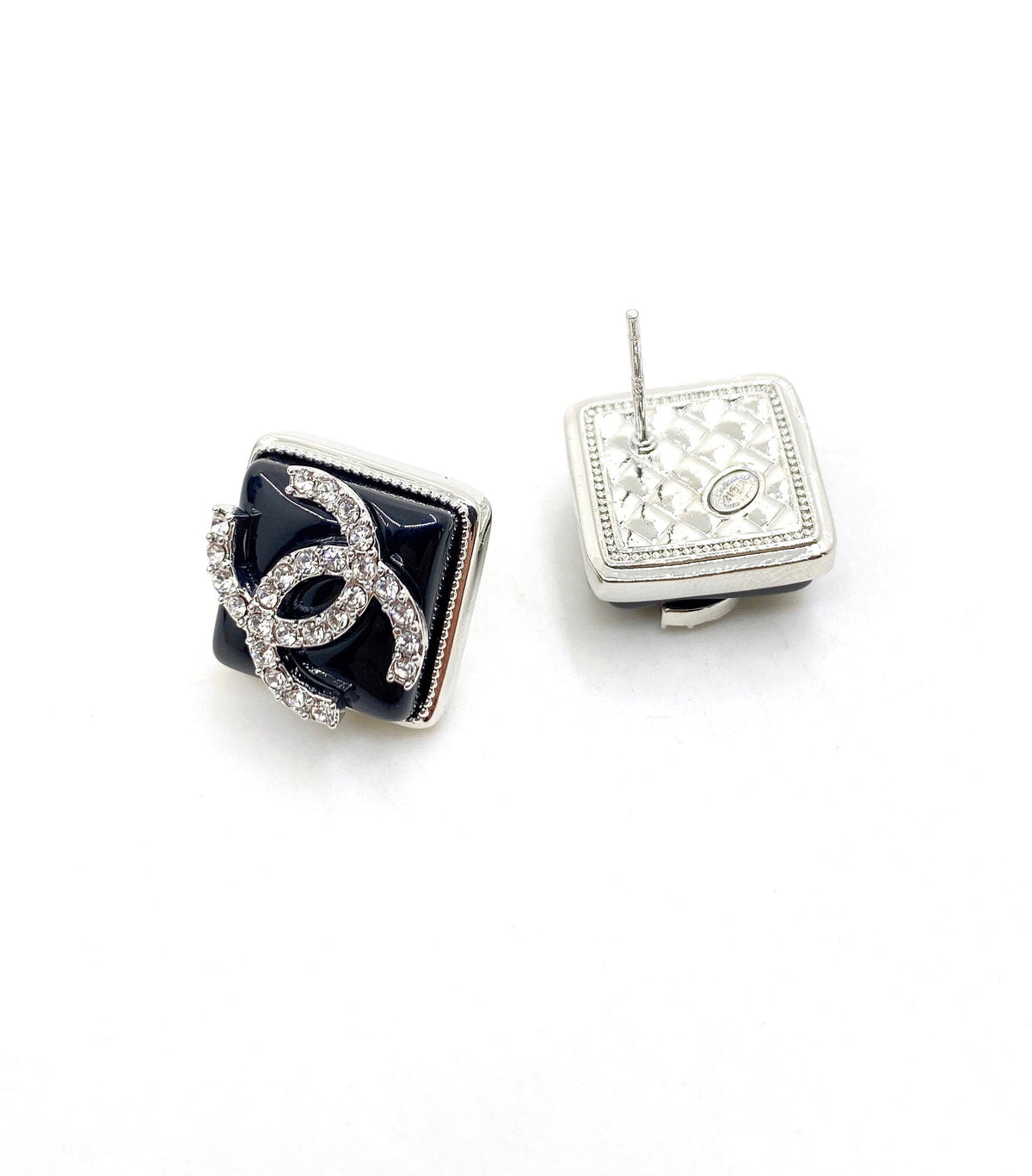 18K Chanel Square Earrings