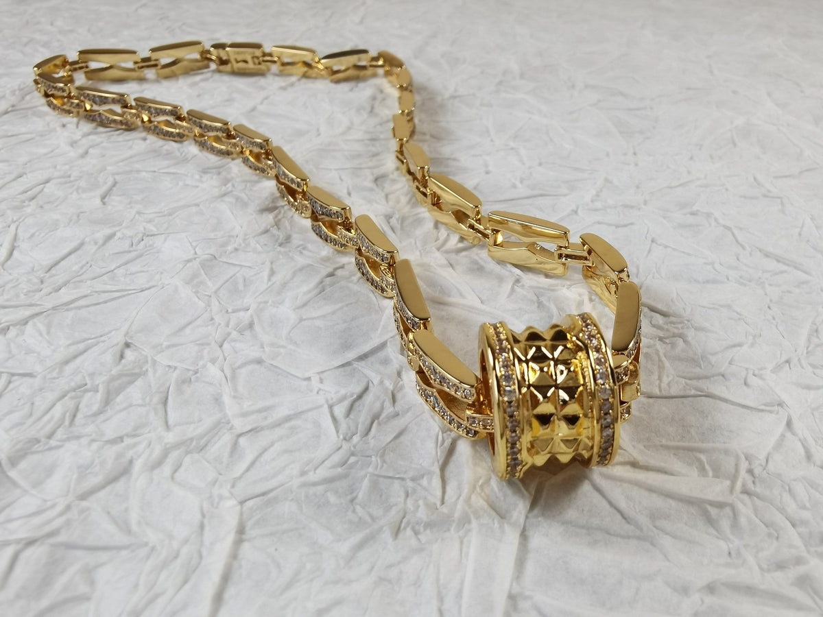 18K BVLGARI B.ZERO1 Diamonds Chain Link Necklace
