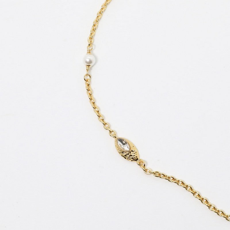 18K Chanel Vintage Crystal Long Necklace