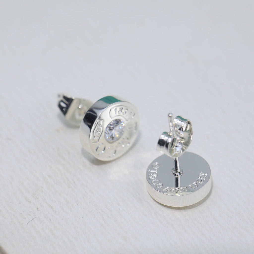 18K Tiffany & Co. 1837 Diamond Earrings