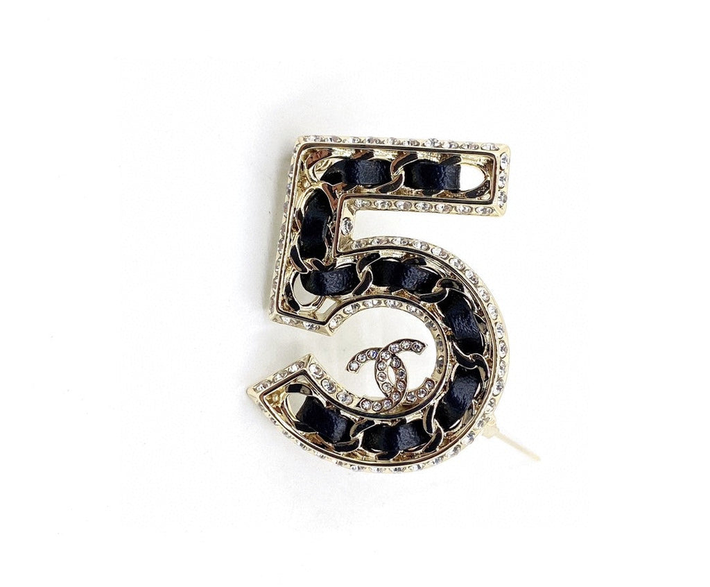 18K Chanel No.5 Strass Brooch