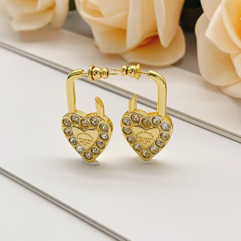 18K Tiffany & Co. Diamond Heart Earrings