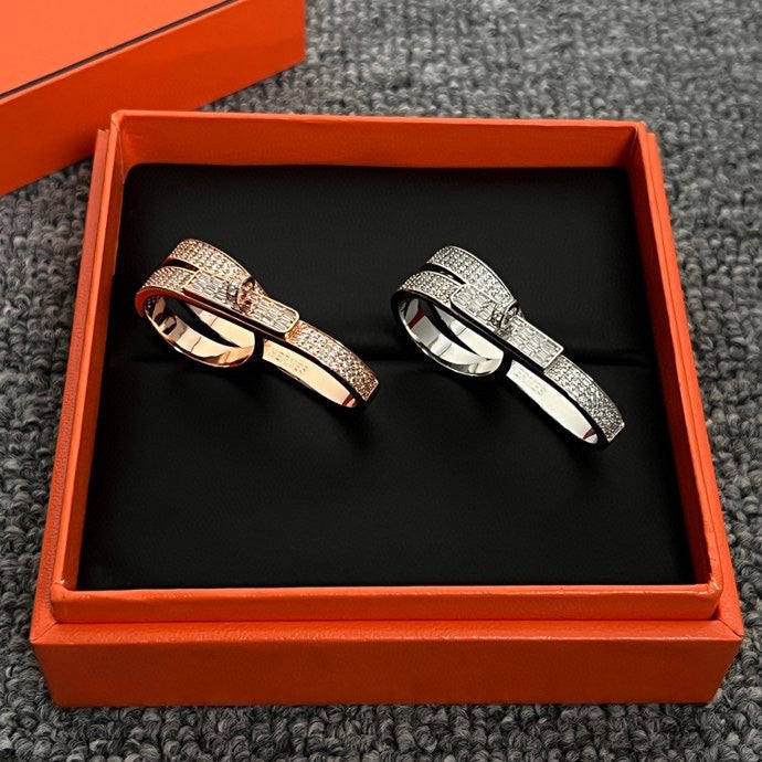 18K Kelly Gavroche Double Hermès Ring