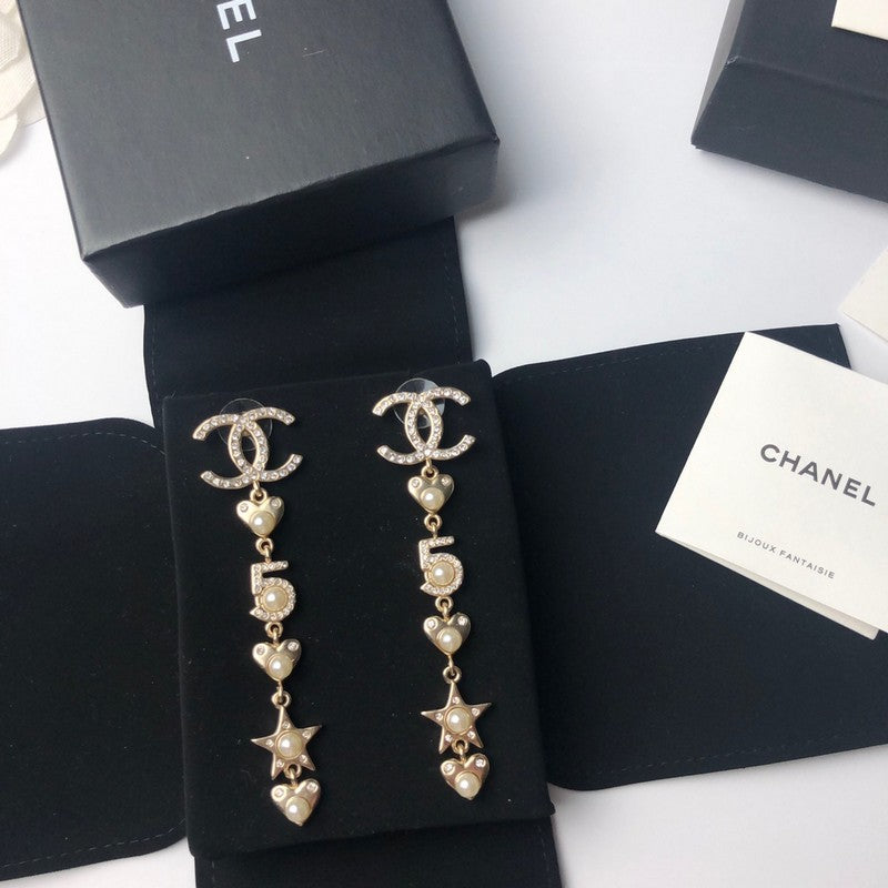18K Chanel No.5 Long Earrings