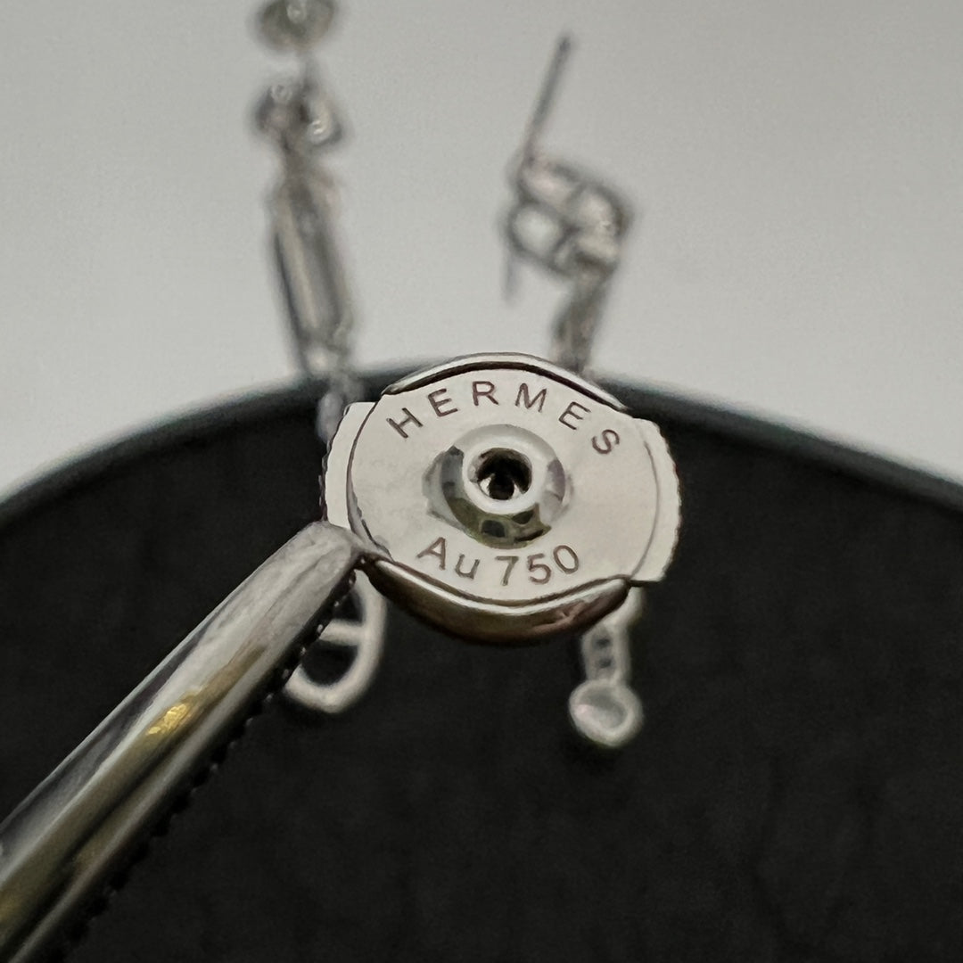18K Chaine D'ancre Chaos Hermès Earrings