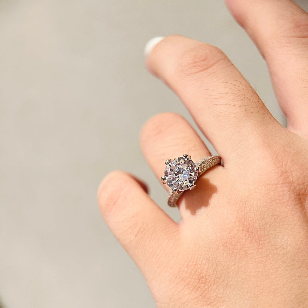 18K Tiffany & Co. Pave Tiffany Setting Engagement Ring