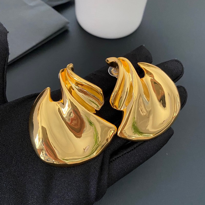 18K Saint Laurent YSL Gold Earrings
